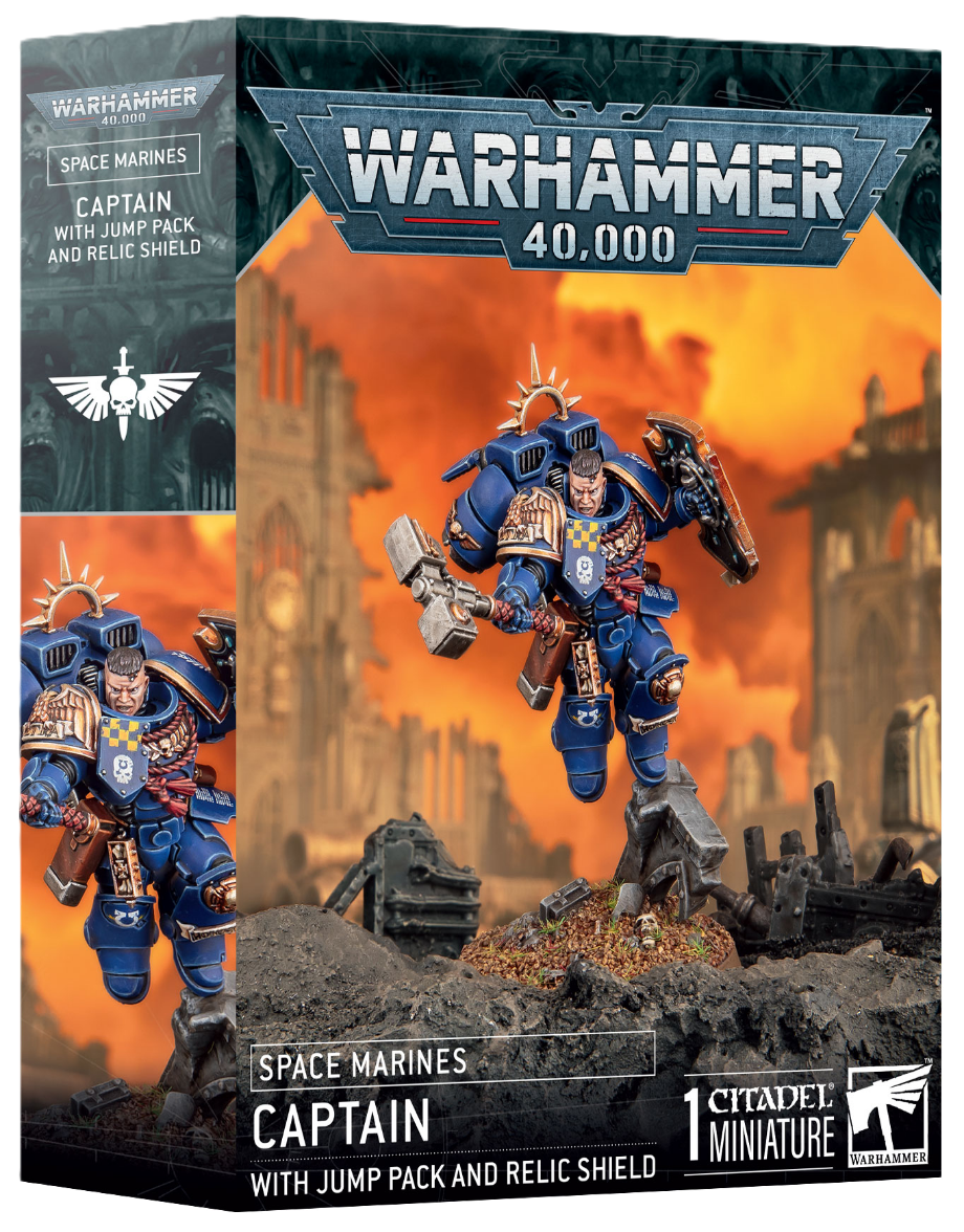 Warhammer 40K: Space Marines - Captain with Jump Pack and Relic Shield