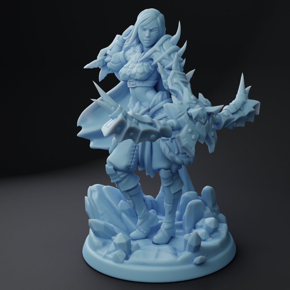 Koume the Human Female Ranger - Twin Goddess Miniatures - D&D - TTRPG - 32mm/75mm Miniature - Pathfinder - Unpainted - Bow