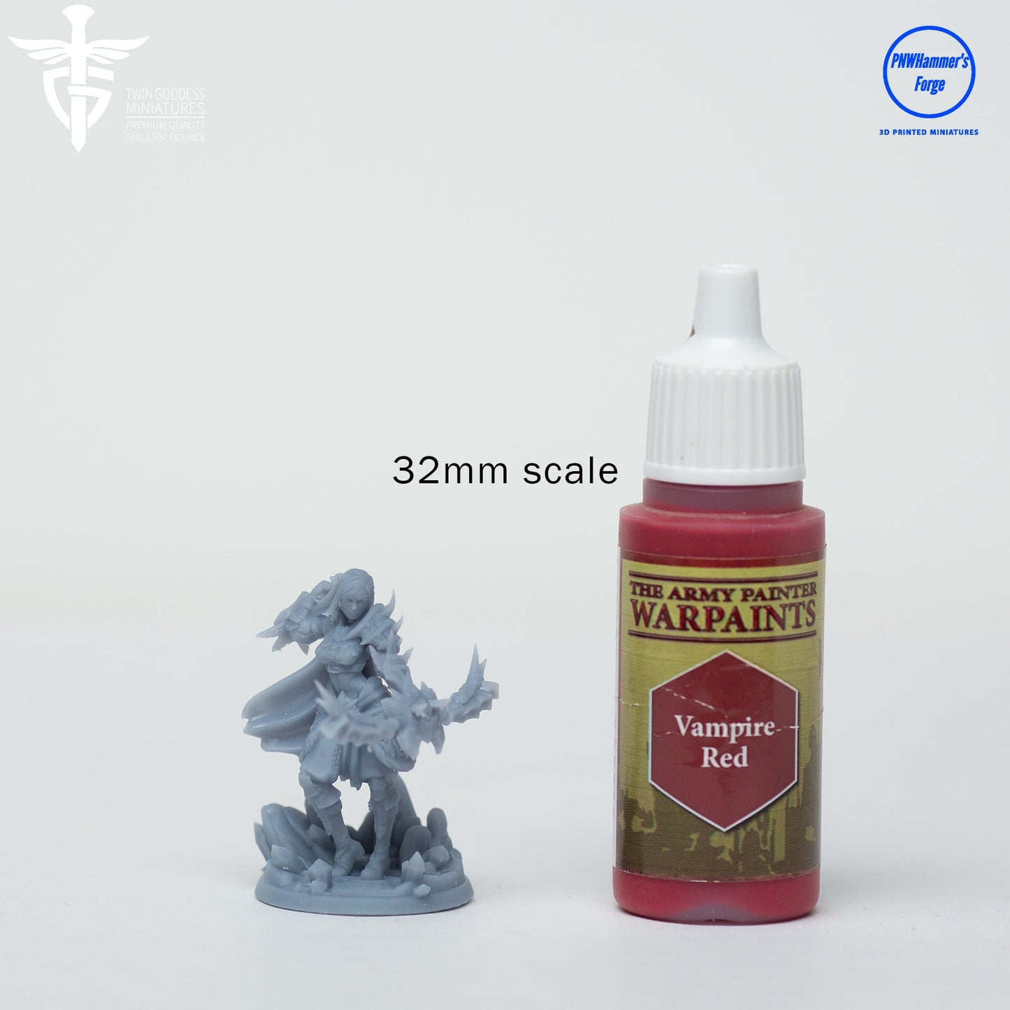 Koume the Human Female Ranger - Twin Goddess Miniatures - D&D - TTRPG - 32mm/75mm Miniature - Pathfinder - Unpainted - Bow