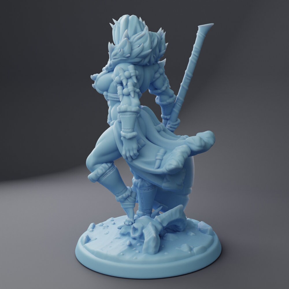 Orc Queen - Twin Goddess Miniatures - D&D - TTRPG - 32mm/75mm Miniature - Pathfinder - Unpainted