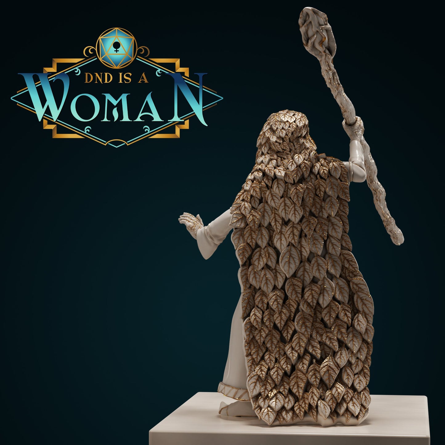 Female Serpentfolk Druid for TTRPG - DND is a Woman - Nokaidh - Pathfinder - D&D - TTRPG