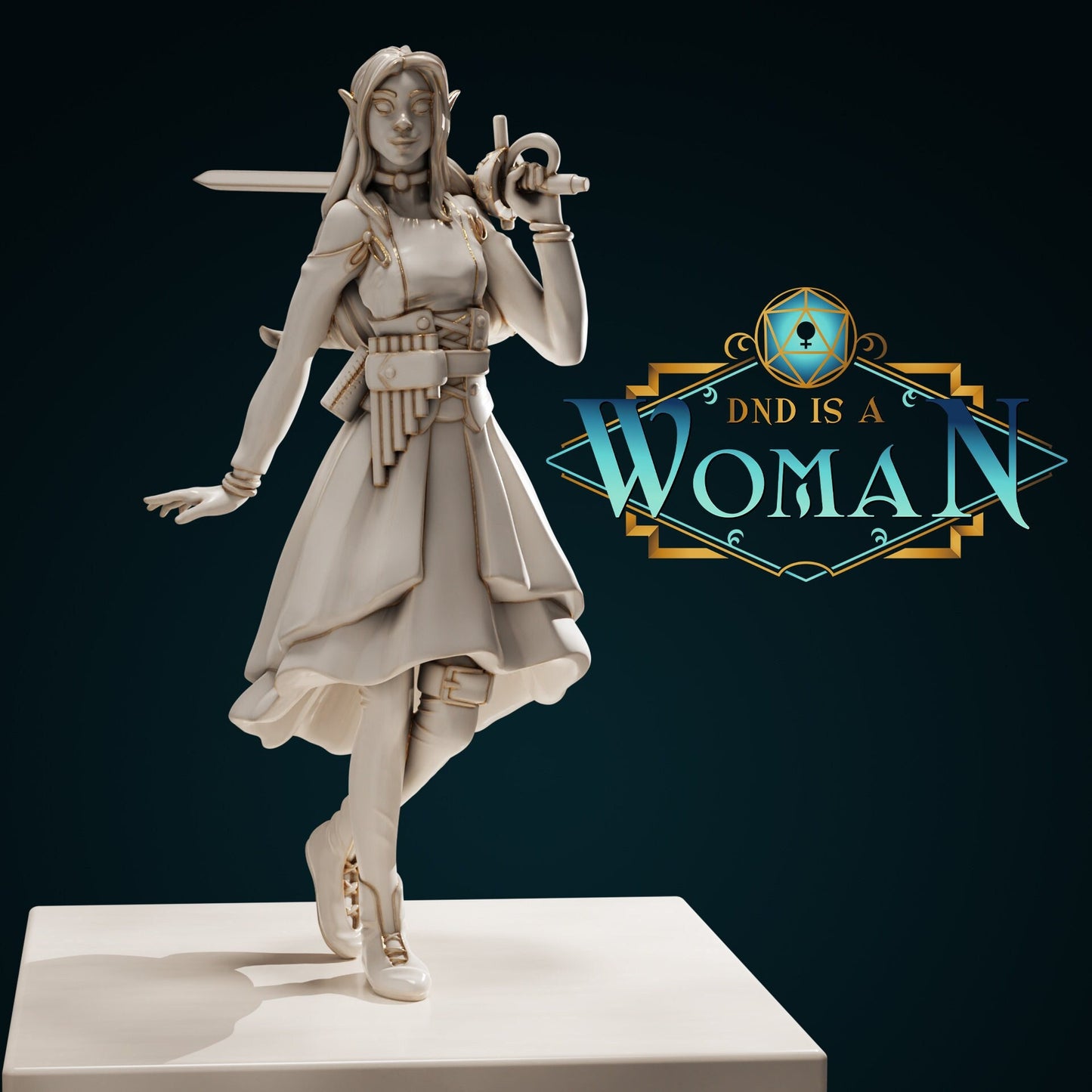 Female Changeling Bard for TTRPG - DND is a Woman - Slavishny - Pathfinder - D&D - TTRPG