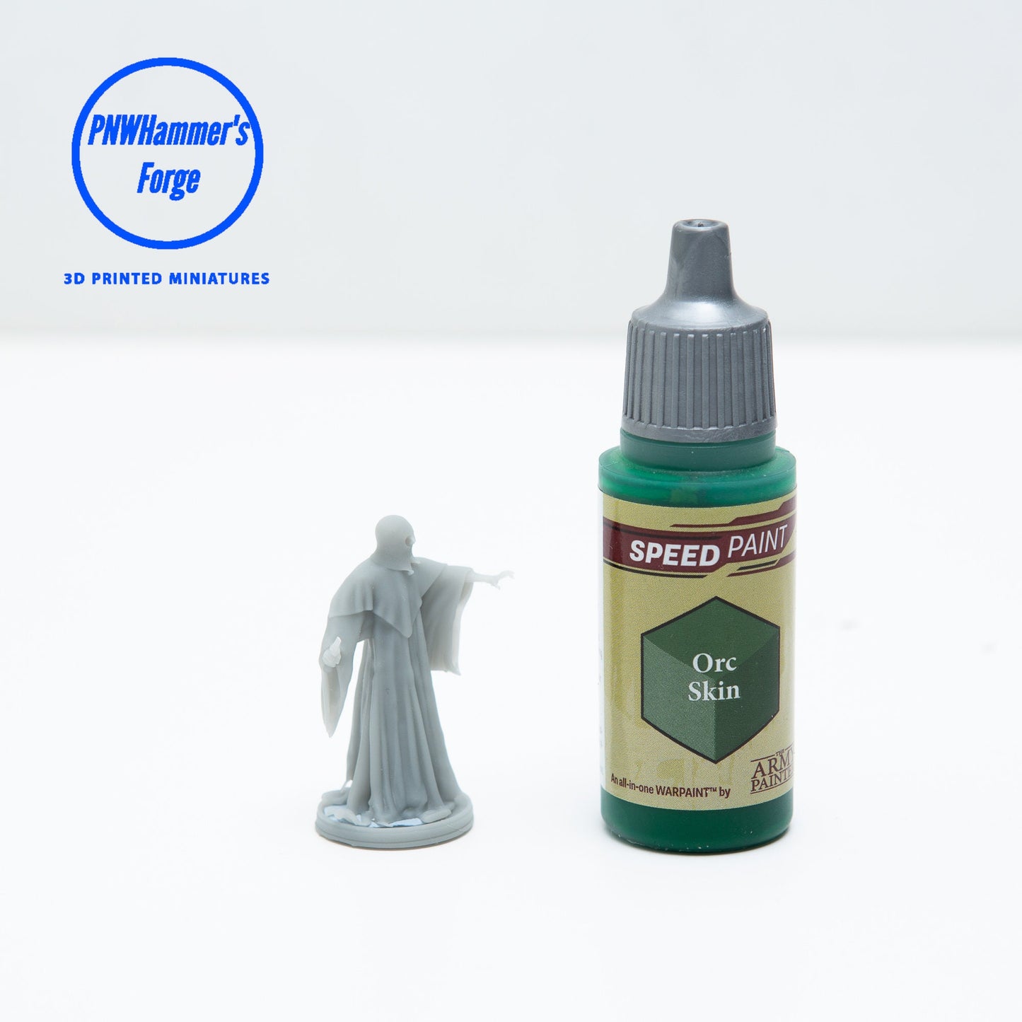 Human Male Wizard Miniature for D&D - TTRPG - 32mm Miniature Spellcaster - Pathfinder - Unpainted - Double Edge Miniatures