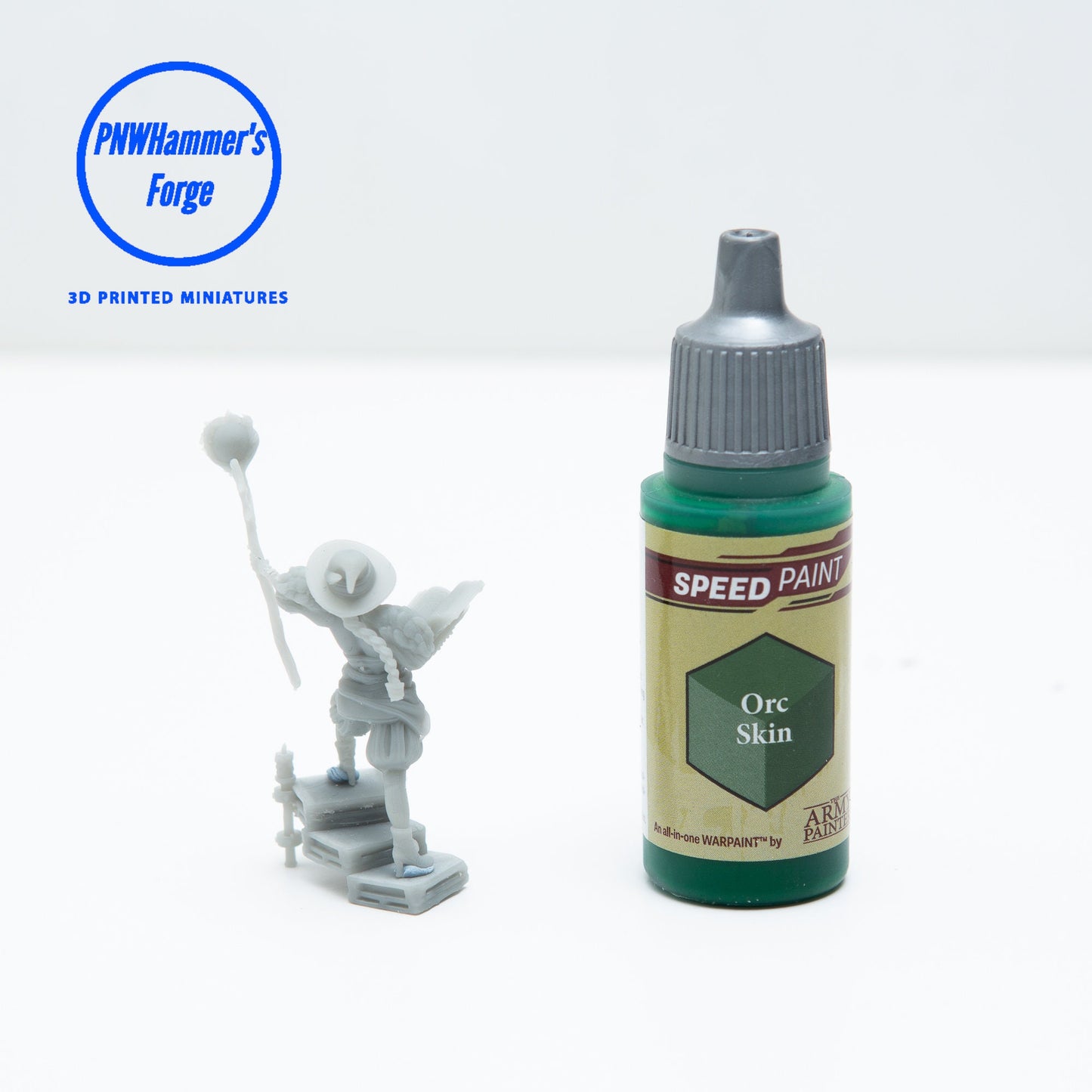 Human Female Wizard Miniature for D&D - TTRPG - 32mm Miniature Spellcaster - Pathfinder - Unpainted - Double Edge Miniatures