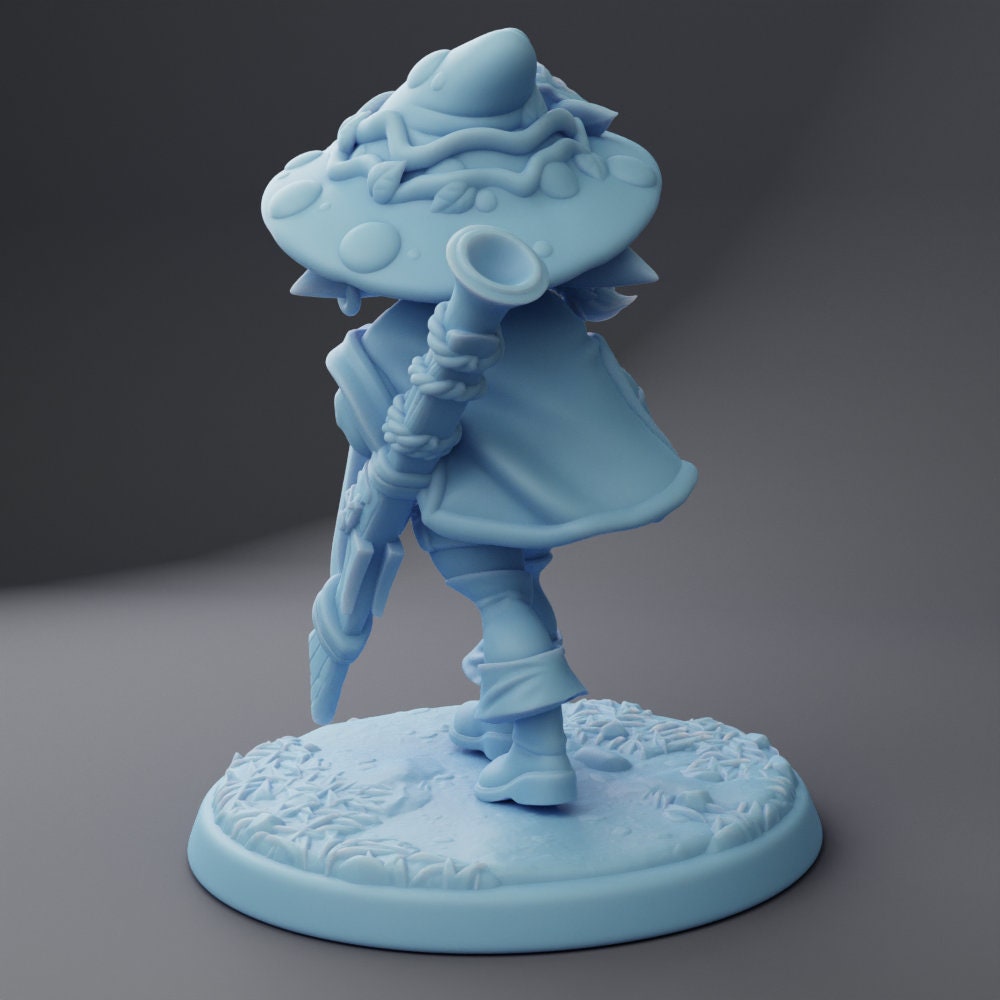 Female Mushroom Goblin Ranger - Twin Goddess Miniatures - D&D - TTRPG - 32mm/75mm Miniature - Pathfinder - Unpainted -