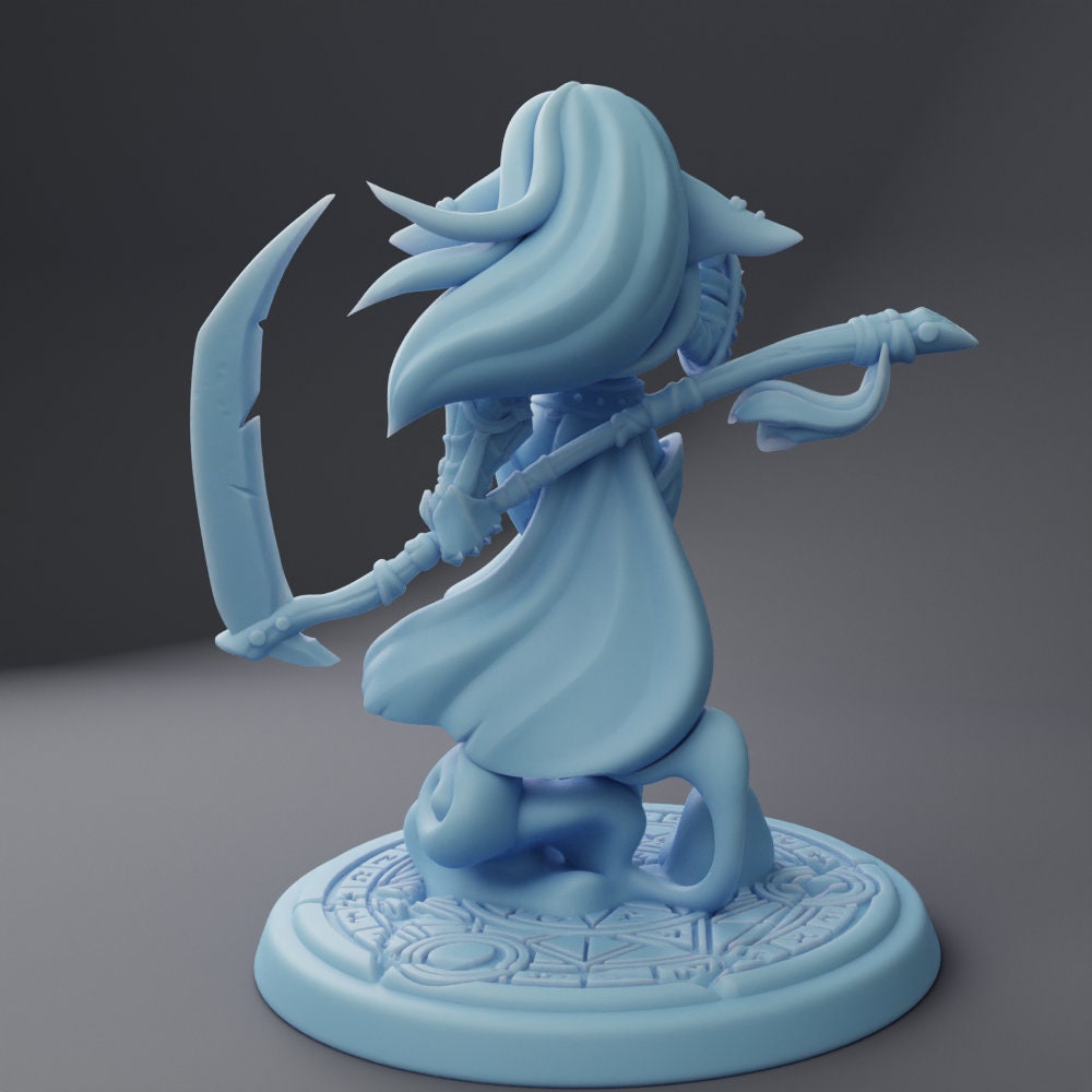 Female Goblin Necromancer - Twin Goddess Miniatures - D&D - TTRPG - 32mm/75mm Miniature - Pathfinder - Unpainted -