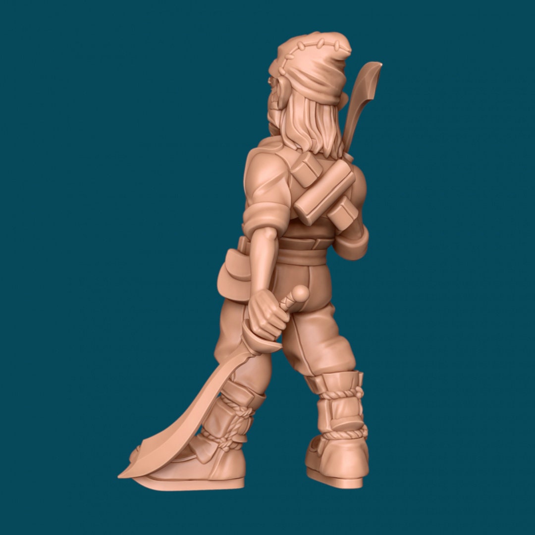 Male Gnome Barbarian for TTRPG - Awkward Penguin Miniatures - D&D - TTRPG - 32mm Miniature - Pathfinder - Unpainted - 5E