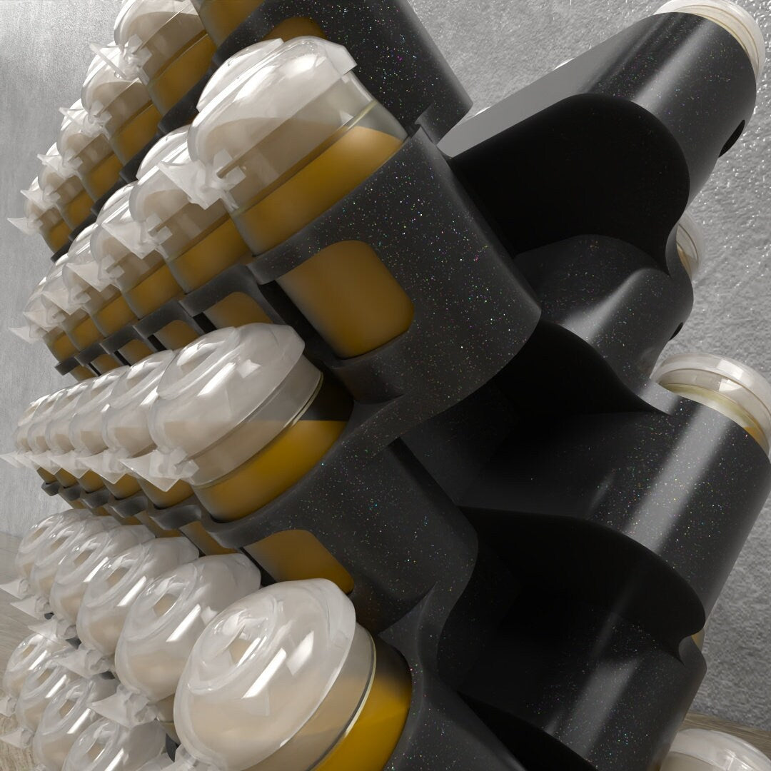 Storage Rack for Hobby Paints - 26mm Bottles - Army Painter - Reaper - Scale 75 - Vallejo