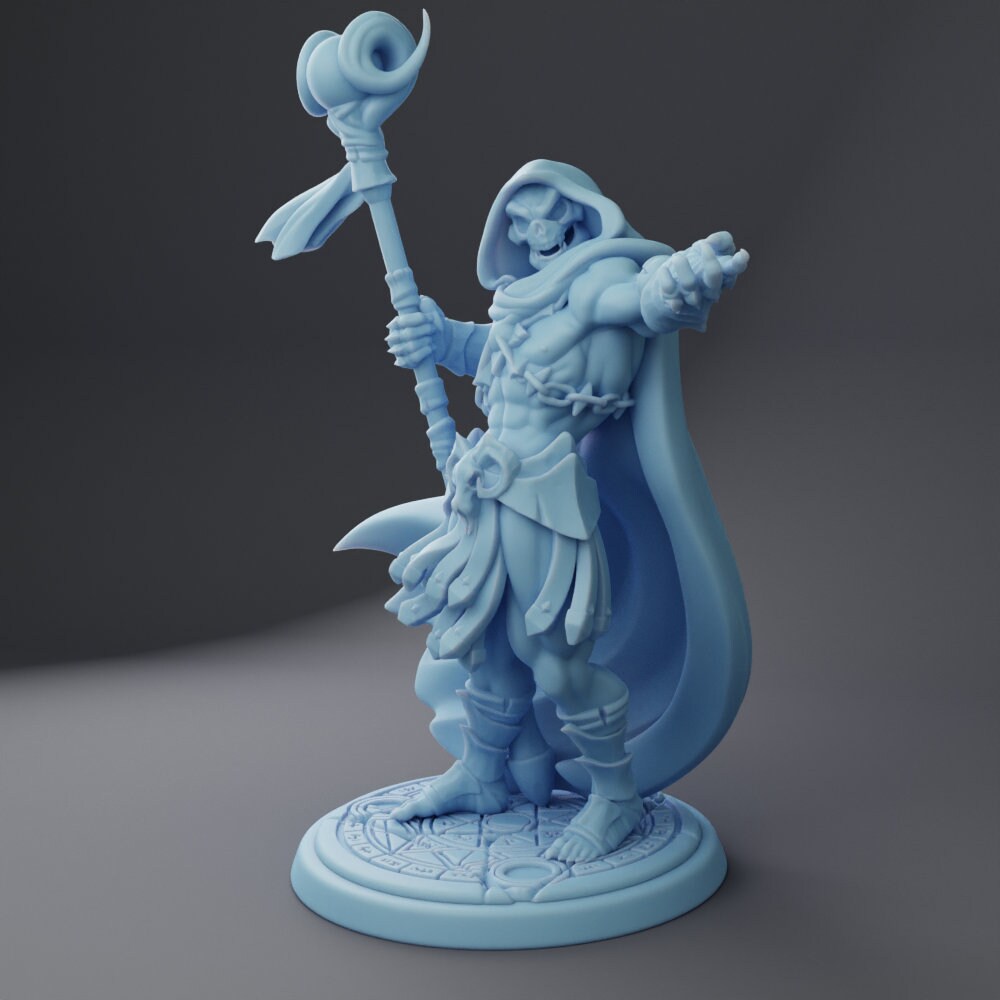 Undead Lich for TTRPG - Twin Goddess Miniatures - D&D - TTRPG - 32mm/75mm Miniature - Pathfinder - Unpainted -