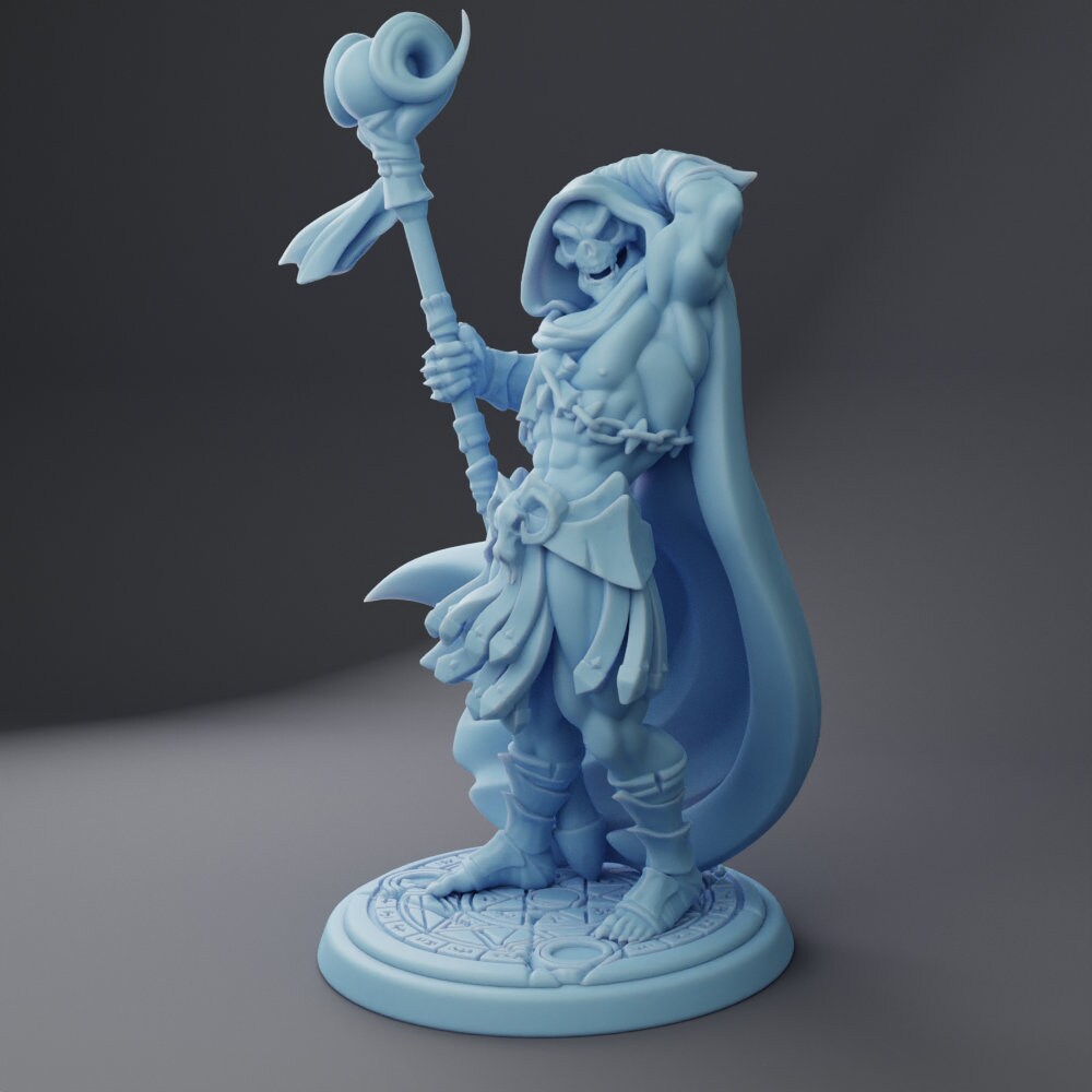 Sexy Undead Lich for TTRPG - Twin Goddess Miniatures - D&D - TTRPG - 32mm/75mm Miniature - Pathfinder - Unpainted -