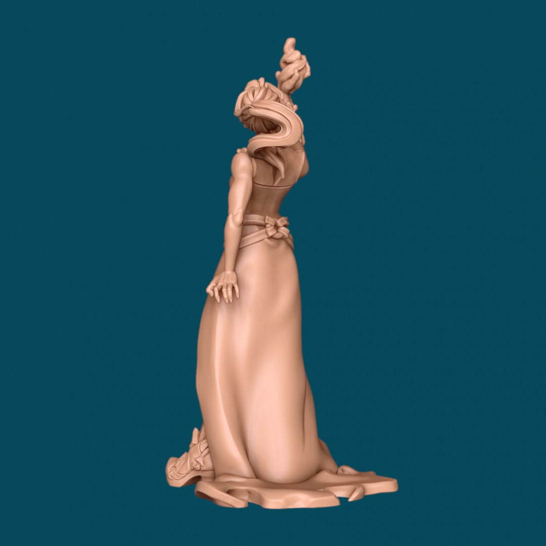 Human Female Sorceress for TTRPG - Awkward Penguin Miniatures - D&D - TTRPG - 32mm Miniature - Pathfinder - Unpainted - 5E