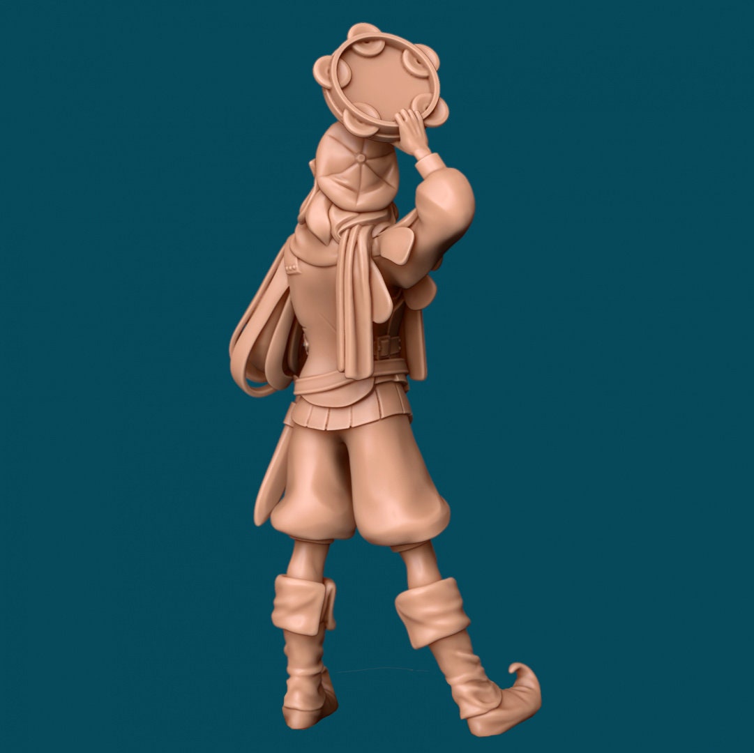 Male Elven Bard for TTRPG - Awkward Penguin Miniatures - D&D - TTRPG - 32mm Miniature - Pathfinder - Unpainted - 5E