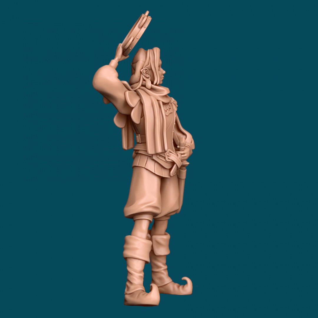Male Elven Bard for TTRPG - Awkward Penguin Miniatures - D&D - TTRPG - 32mm Miniature - Pathfinder - Unpainted - 5E