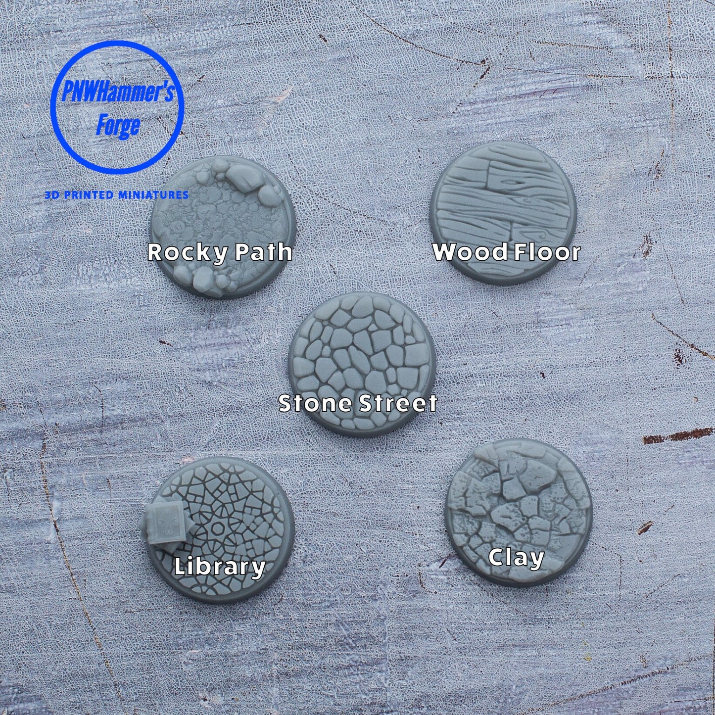 Decorative Miniature Bases for TTRPG Miniatures - 25mm diameter - 32mm Diameter