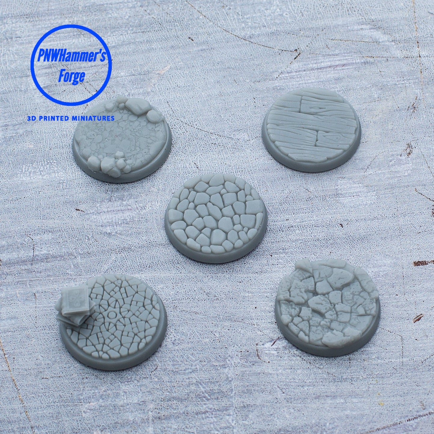 Decorative Miniature Bases for TTRPG Miniatures - 25mm diameter - 32mm Diameter