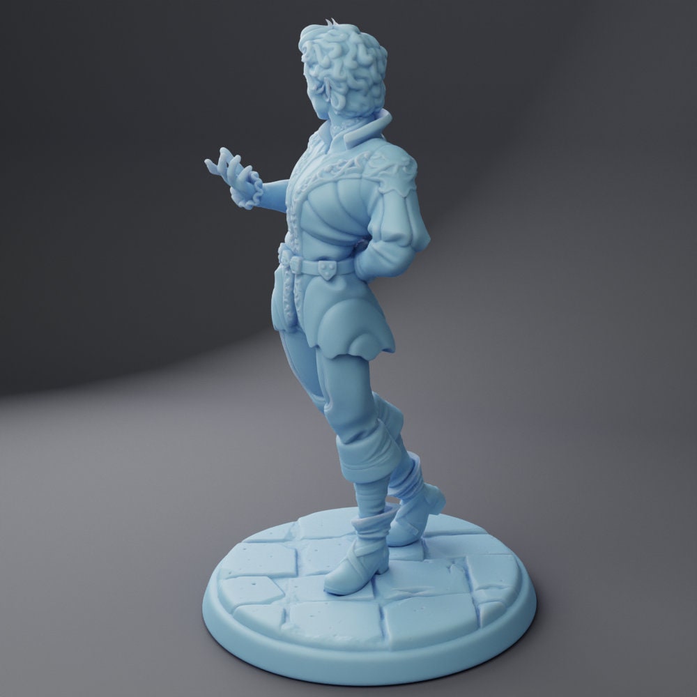 Male Vampire Aristocrat - Twin Goddess Miniatures - Ashton - D&D - TTRPG - 32mm Miniature - Pathfinder - Unpainted