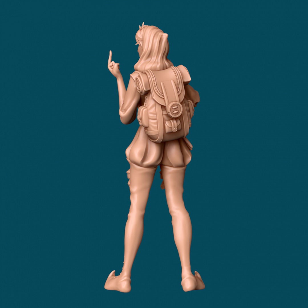 Elven Female Rogue for TTRPG - Awkward Penguin Miniatures - D&D - TTRPG - 32mm Miniature - Pathfinder - Unpainted - 5E