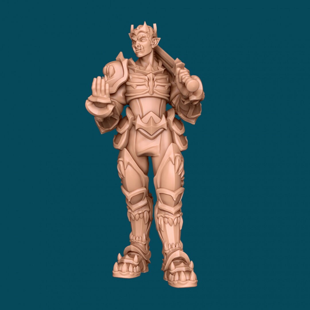 Female Orc Queen for TTRPG - Awkward Penguin Miniatures - D&D - TTRPG - 32mm Miniature - Pathfinder - Unpainted - 5E