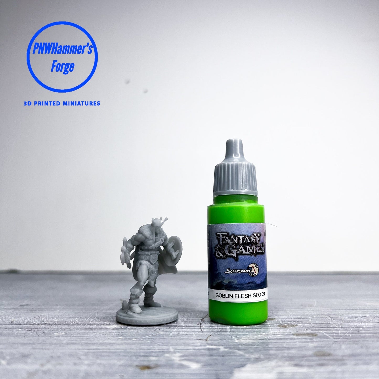 Human Male Barbarian Miniature for D&D - TTRPG - 32mm Miniature - Kreyvos the Barbarian - Pathfinder - Unpainted - Primal Collectibles
