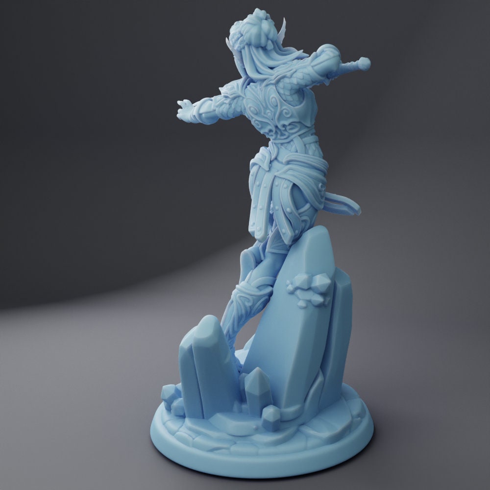 Female Gith Warrior - Twin Goddess Miniatures - D&D - Ta'Vel - TTRPG - 32mm Miniature - Pathfinder - Unpainted