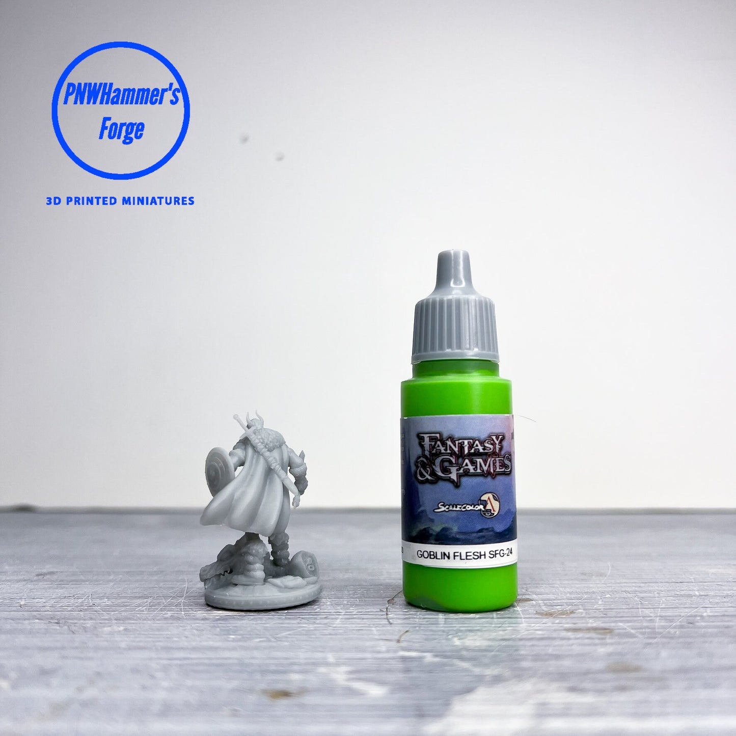 Human Male Barbarian Miniature for D&D - TTRPG - 32mm Miniature - Kreyvos the Barbarian - Pathfinder - Unpainted - Primal Collectibles