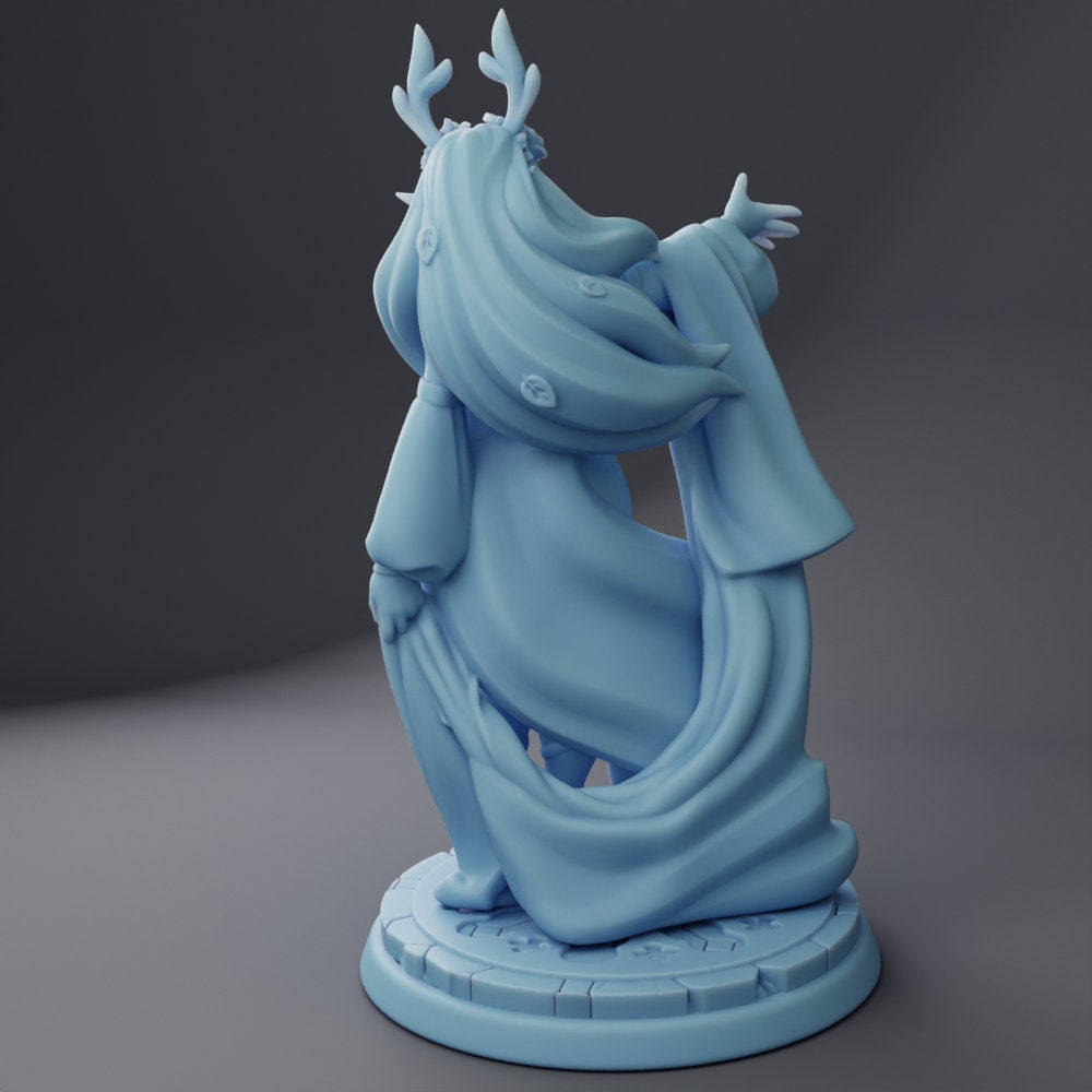 Female Dragon Goddess - Twin Goddess Miniatures - D&D - TTRPG - 32mm Miniature - Pathfinder - Unpainted
