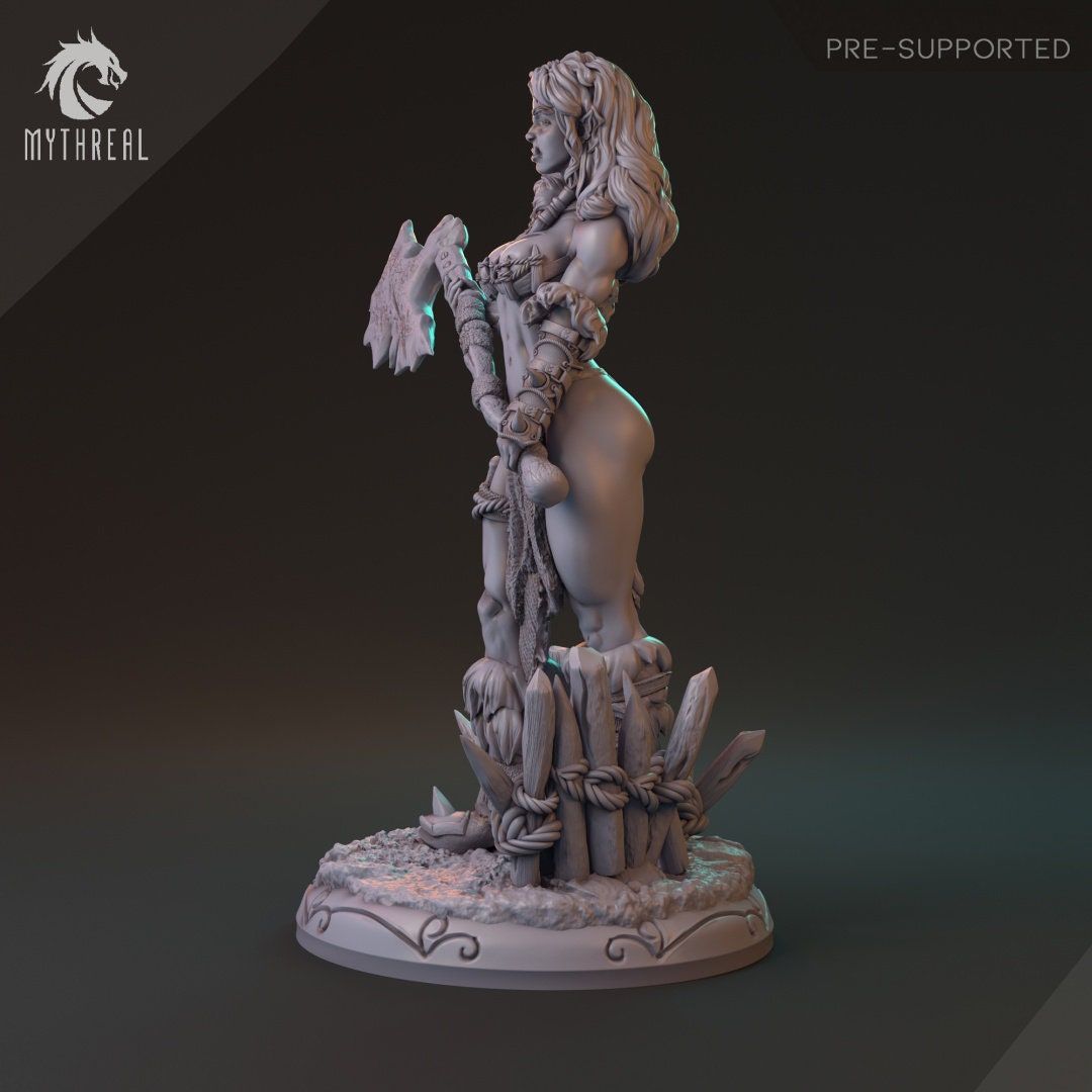 Half-Orc Female Fighter for TTRPG by HardWitch Games - Nerteh Mickhar - Pathfinder - D&D - TTRPG - Gift for Gamers