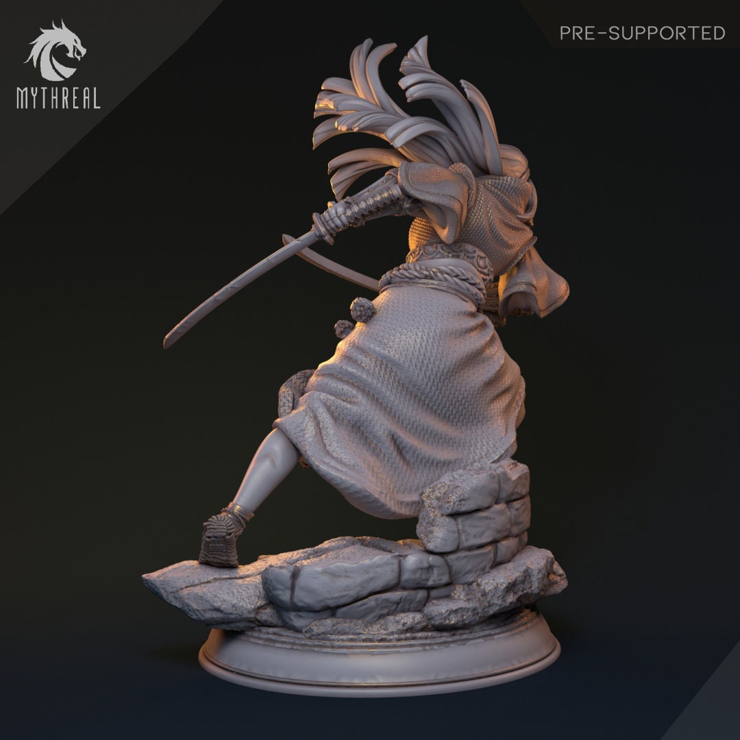Japanese Inspired Female Samurai Fighter for TTRPG by HardWitch Games - Ayakashi - Pathfinder - D&D - TTRPG - Gift for Gamers