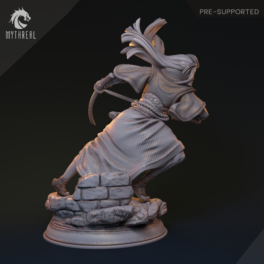 Japanese Inspired Female Samurai Fighter for TTRPG by HardWitch Games - Ayakashi - Pathfinder - D&D - TTRPG - Gift for Gamers