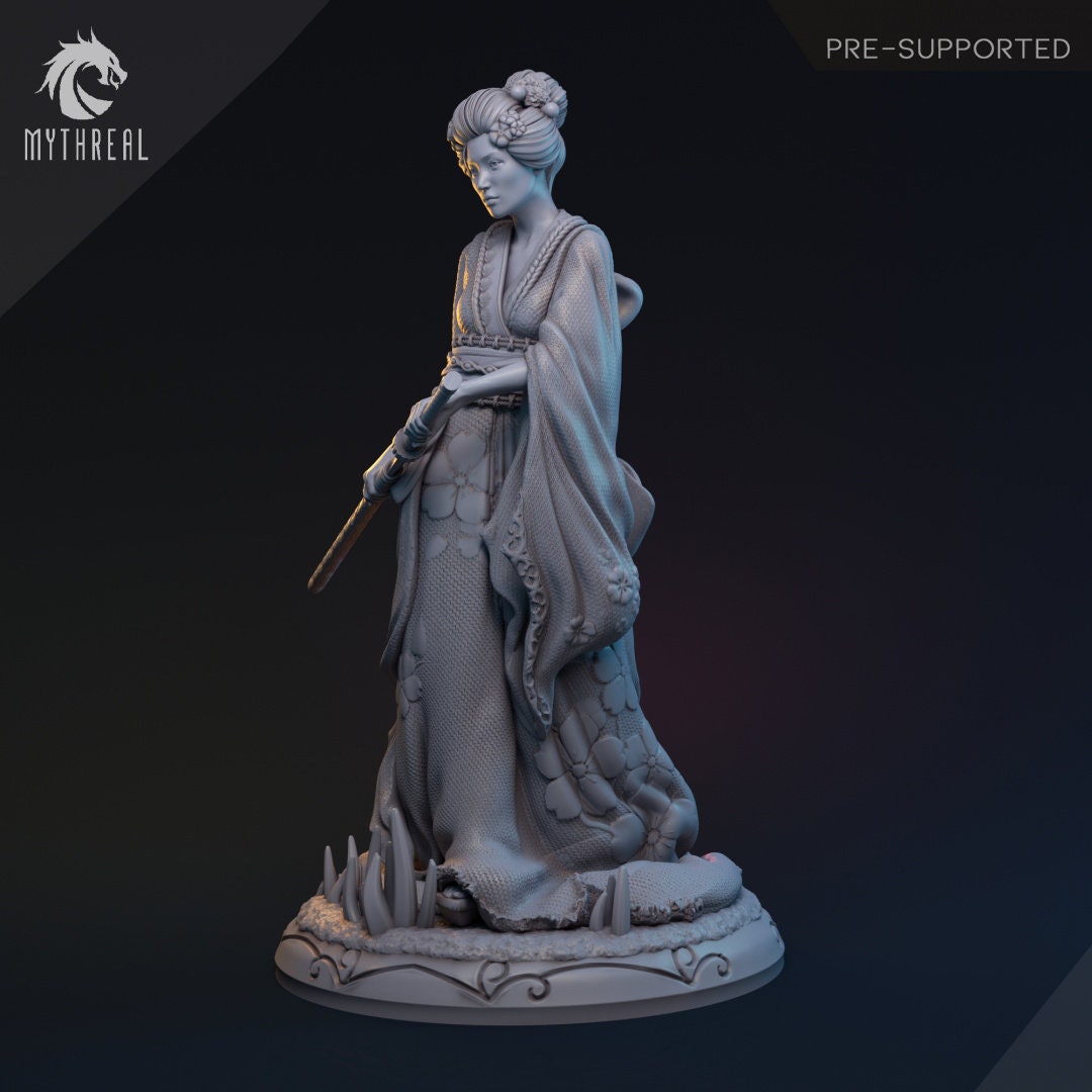 Japanese Inspired Female Fighter for TTRPG by HardWitch Games - Yuki-Ona - Pathfinder - D&D - TTRPG - Gift for Gamers