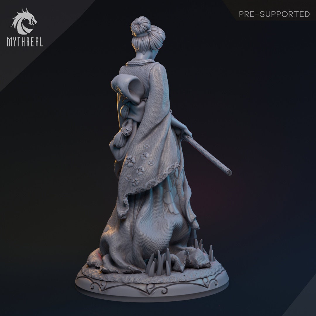 Japanese Inspired Female Fighter for TTRPG by HardWitch Games - Yuki-Ona - Pathfinder - D&D - TTRPG - Gift for Gamers