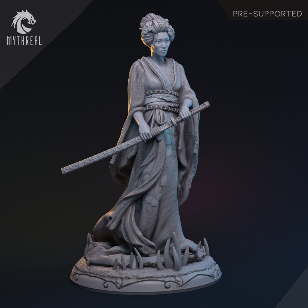 Japanese Inspired Female Fighter for TTRPG by HardWitch Games - Yuki-Ona - Pathfinder - D&D - TTRPG - Gift for Gamers