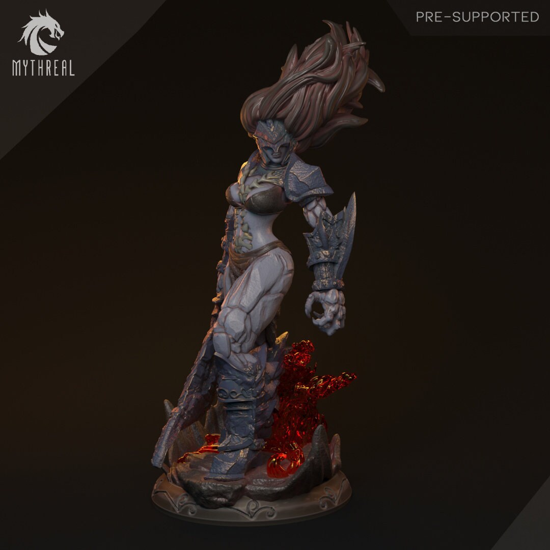 Female Stone Demon for TTRPG by HardWitch Games - Maachen Lust for the Flame - Pathfinder - D&D - TTRPG - Gift for Gamers