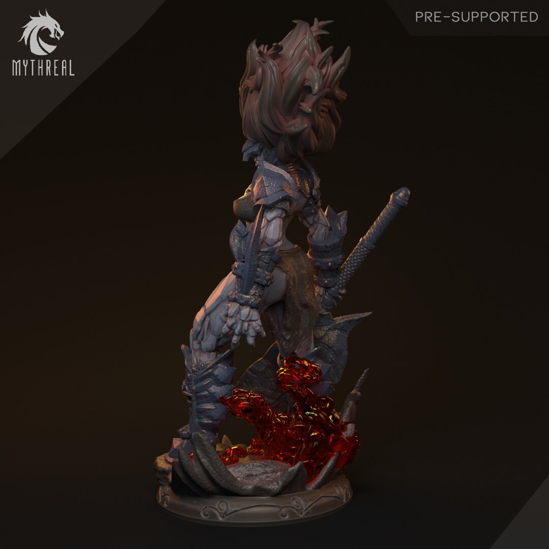Female Stone Demon for TTRPG by HardWitch Games - Maachen Lust for the Flame - Pathfinder - D&D - TTRPG - Gift for Gamers