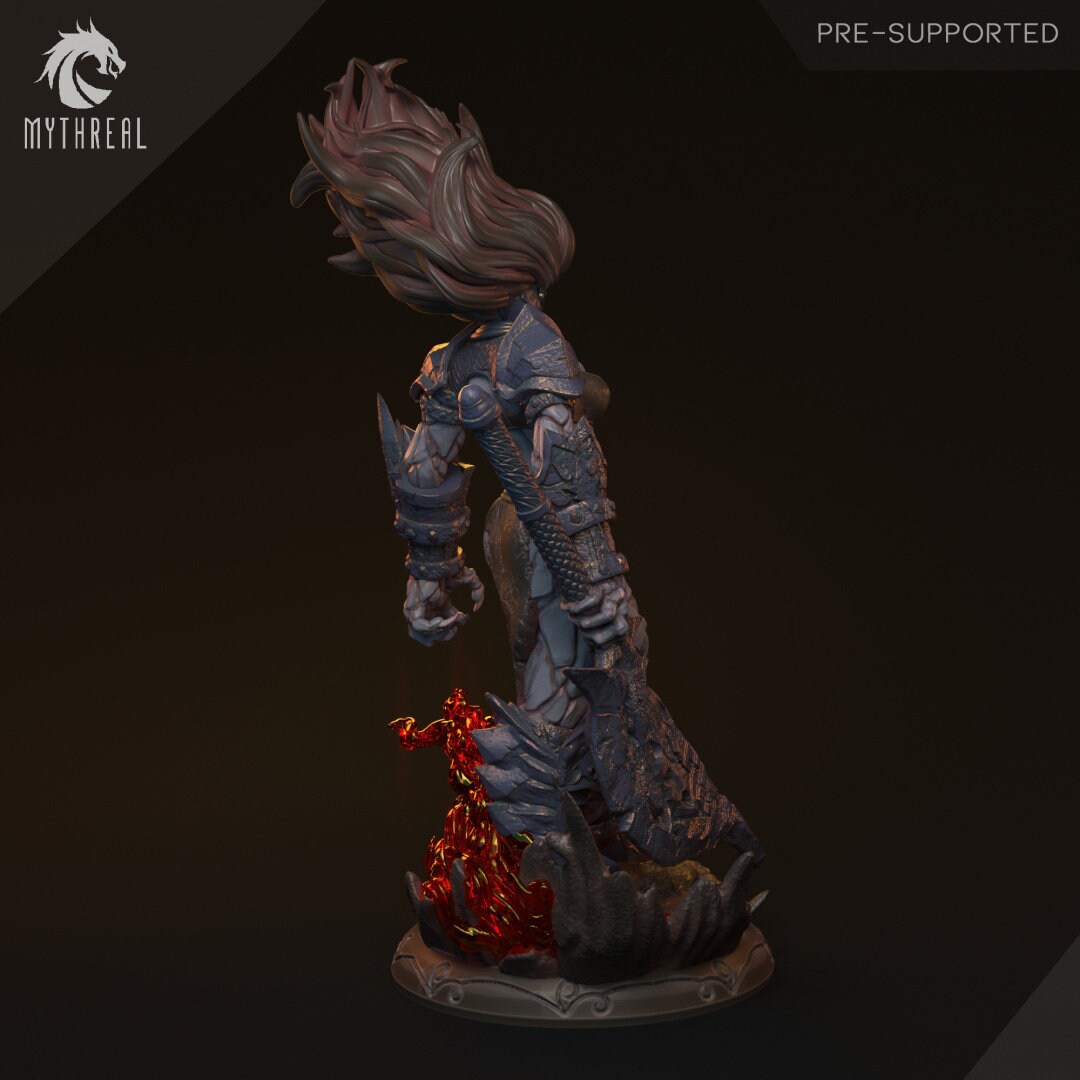 Female Stone Demon for TTRPG by HardWitch Games - Maachen Lust for the Flame - Pathfinder - D&D - TTRPG - Gift for Gamers