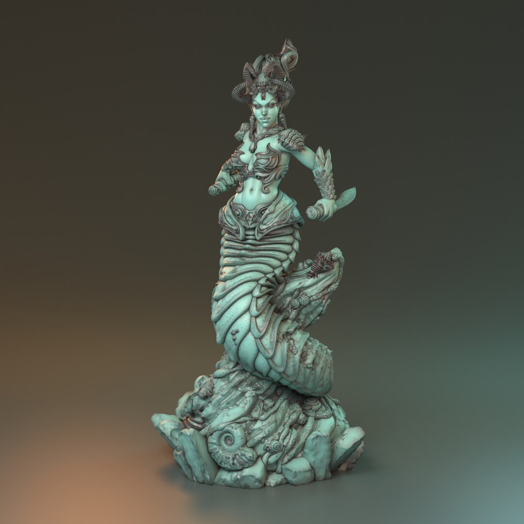 Female Naga Assassin for TTRPG by HardWitch Games - O'Shessa - Pathfinder - D&D - TTRPG - Gift for Gamers