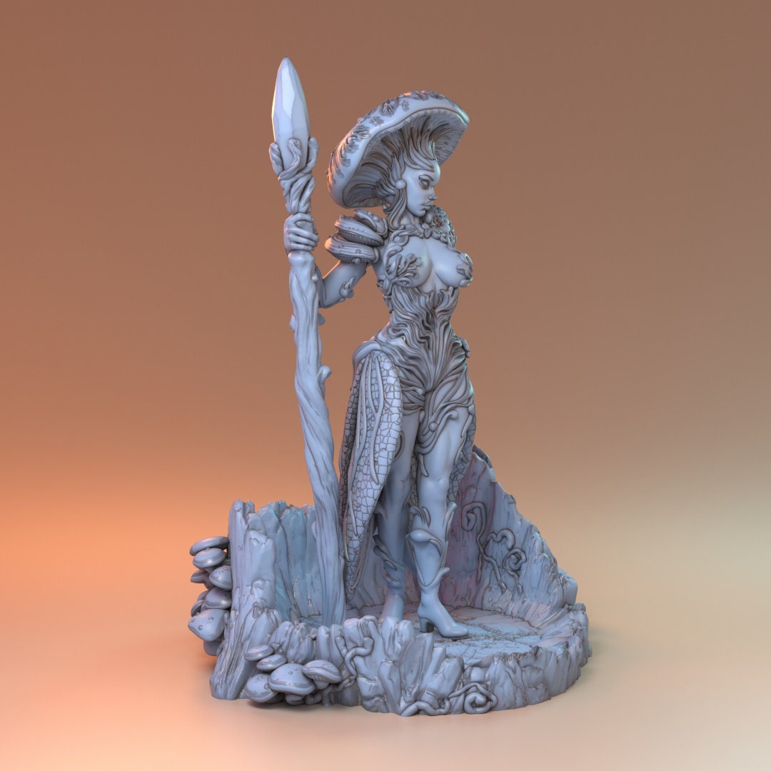 Female Mushroom Wizard for TTRPG by HardWitch Games - Agness - Pathfinder - D&D - TTRPG - Gift for Gamers - Mushroom Sorcerer