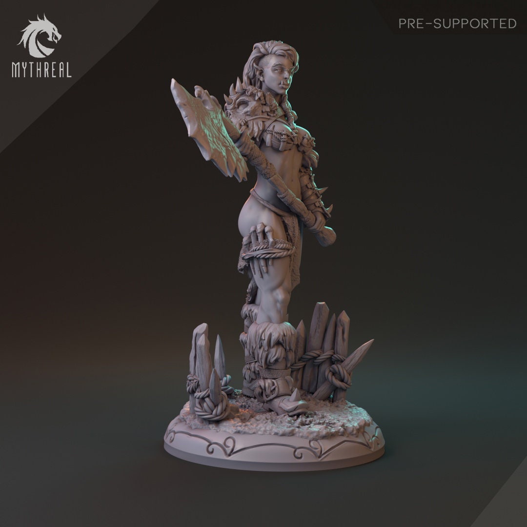 Half-Orc Female Fighter for TTRPG by HardWitch Games - Nerteh Mickhar - Pathfinder - D&D - TTRPG - Gift for Gamers