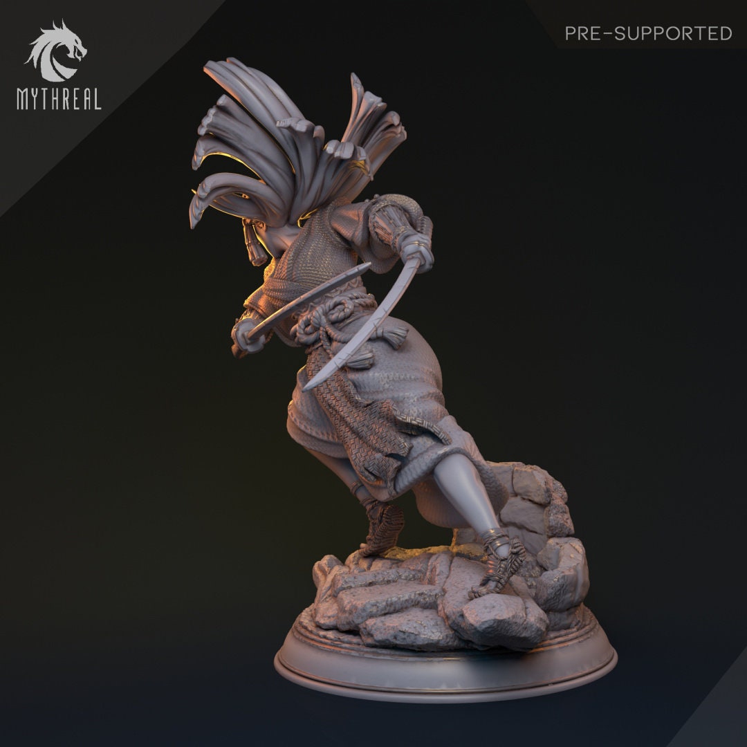Japanese Inspired Female Samurai Fighter for TTRPG by HardWitch Games - Ayakashi - Pathfinder - D&D - TTRPG - Gift for Gamers
