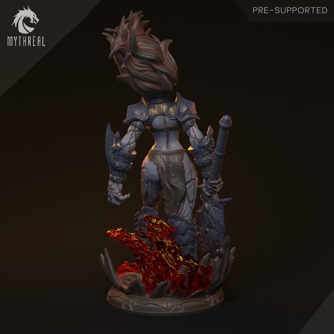 Female Stone Demon for TTRPG by HardWitch Games - Maachen Lust for the Flame - Pathfinder - D&D - TTRPG - Gift for Gamers