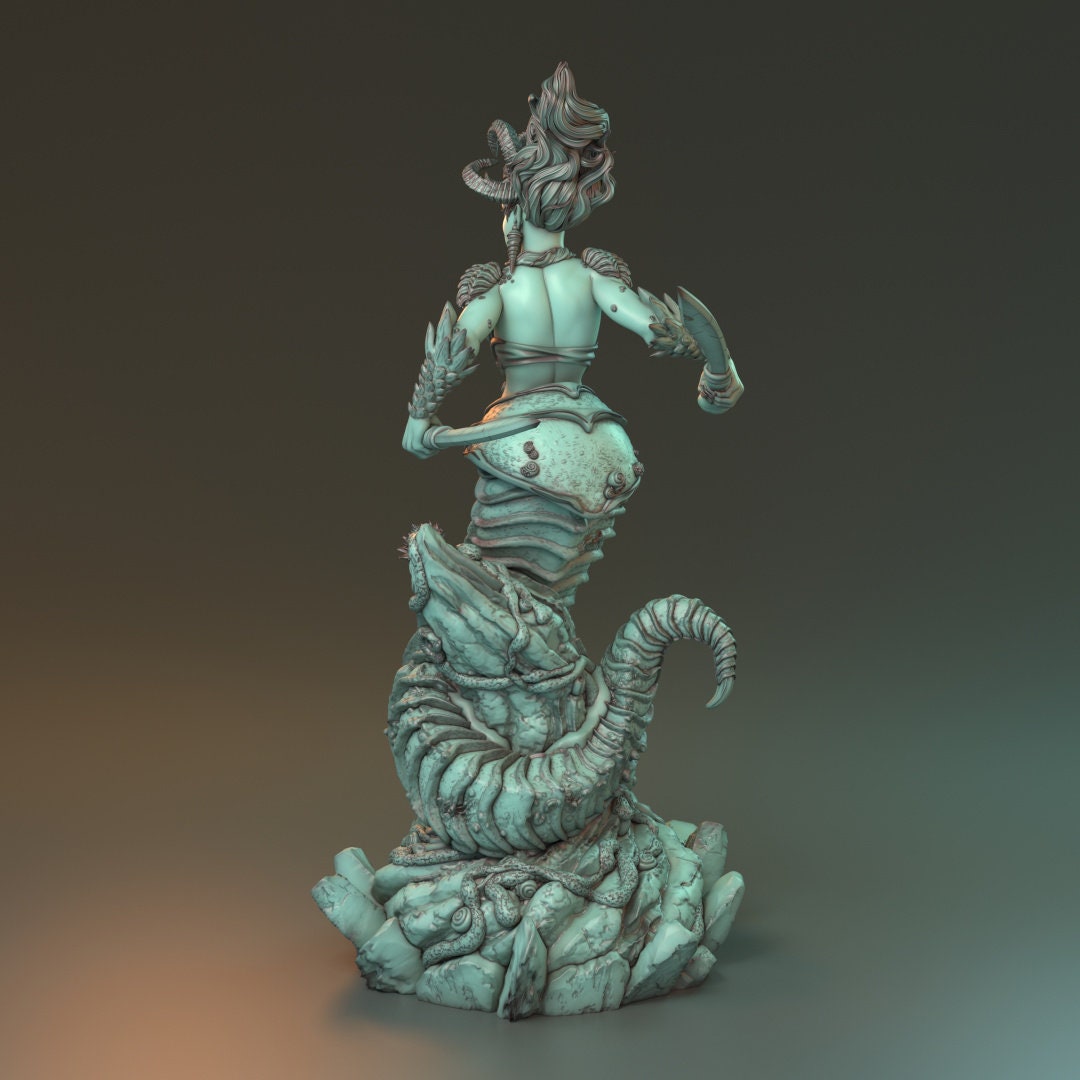 Female Naga Assassin for TTRPG by HardWitch Games - O'Shessa - Pathfinder - D&D - TTRPG - Gift for Gamers