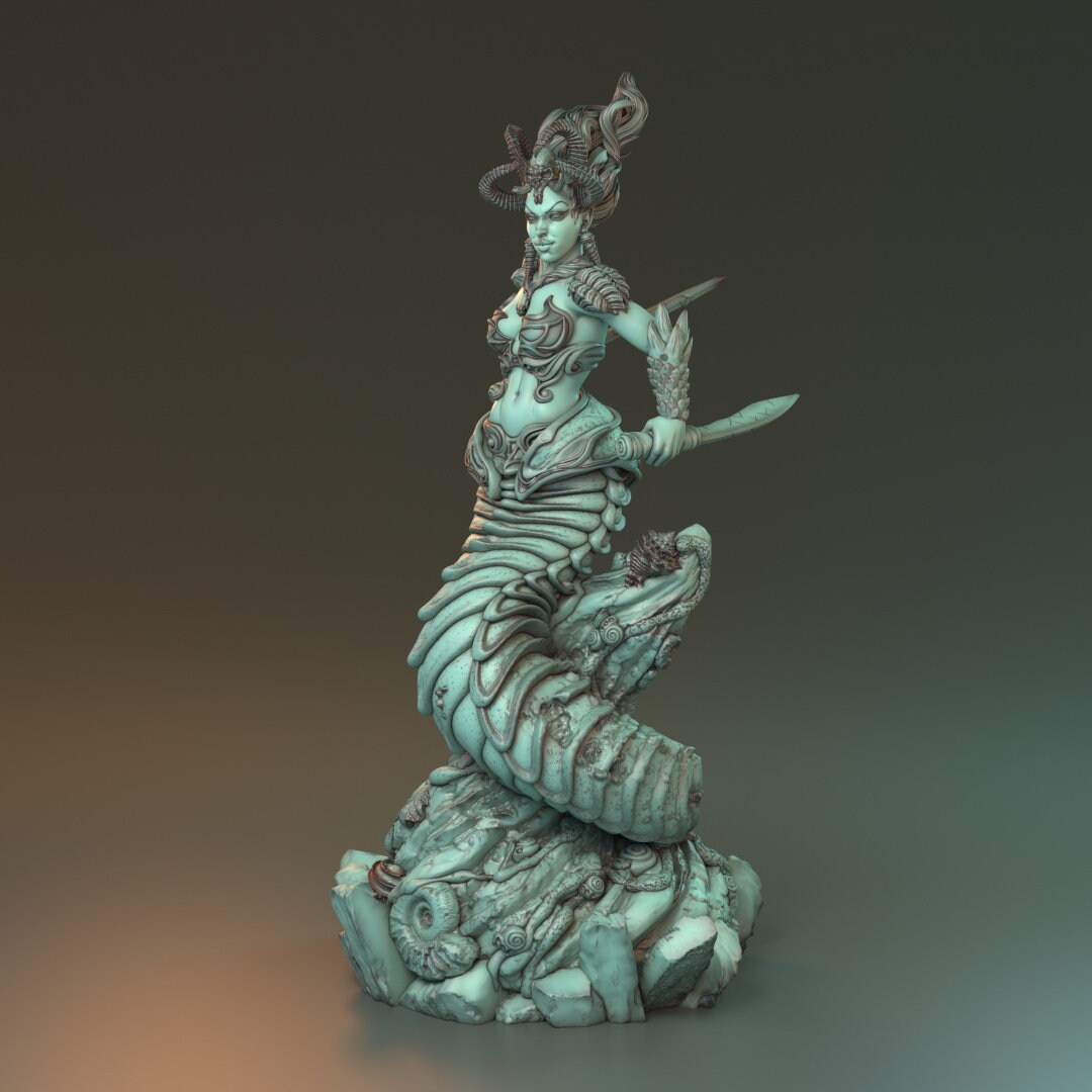 Female Naga Assassin for TTRPG by HardWitch Games - O'Shessa - Pathfinder - D&D - TTRPG - Gift for Gamers