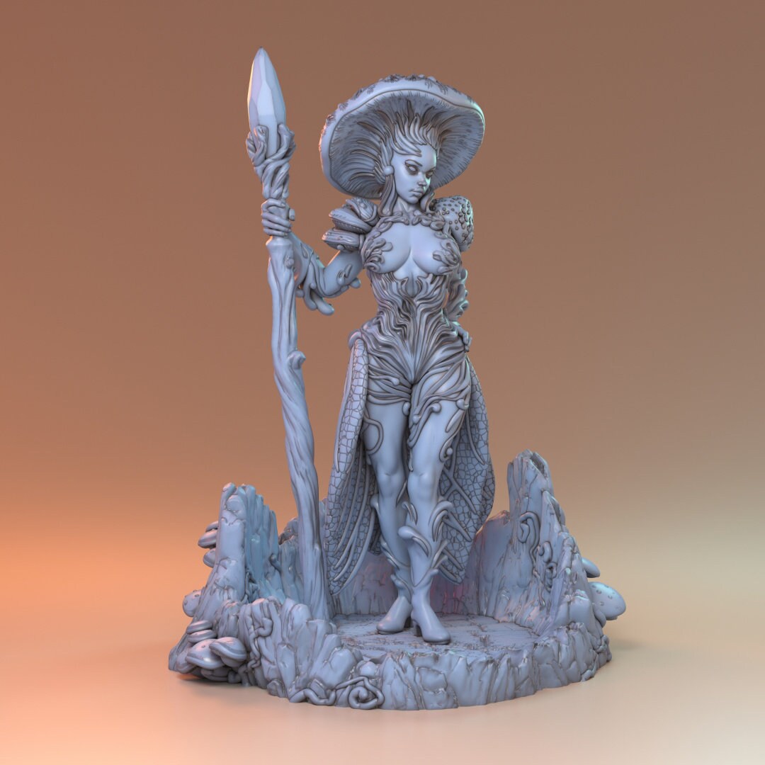 Female Mushroom Wizard for TTRPG by HardWitch Games - Agness - Pathfinder - D&D - TTRPG - Gift for Gamers - Mushroom Sorcerer