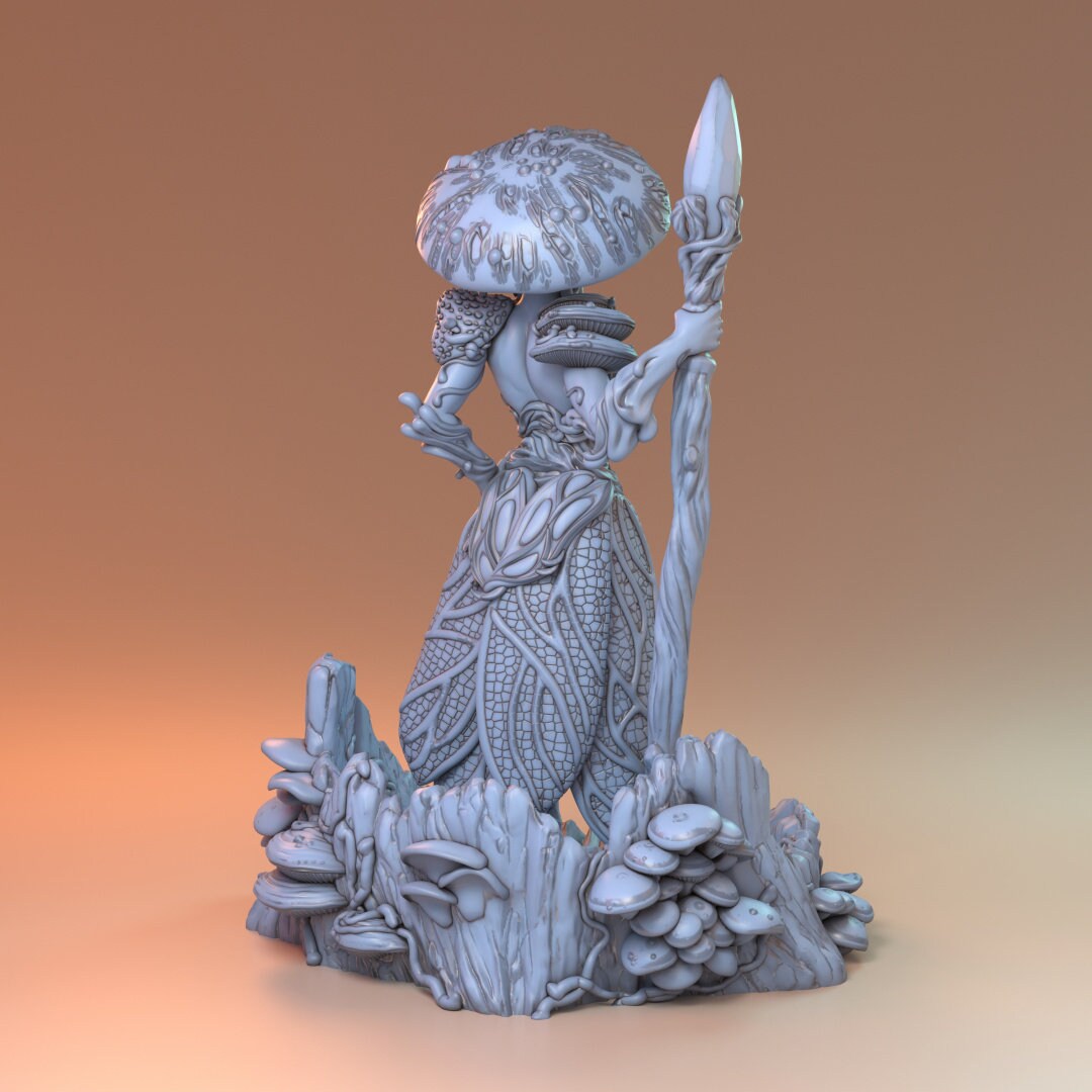 Female Mushroom Wizard for TTRPG by HardWitch Games - Agness - Pathfinder - D&D - TTRPG - Gift for Gamers - Mushroom Sorcerer