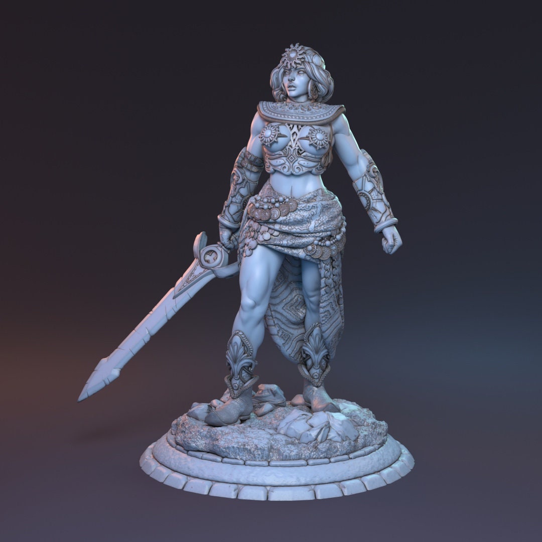 Human Female Fighter for TTRPG by HardWitch Games - Adamine - Pathfinder - D&D - TTRPG - Gift for Gamers