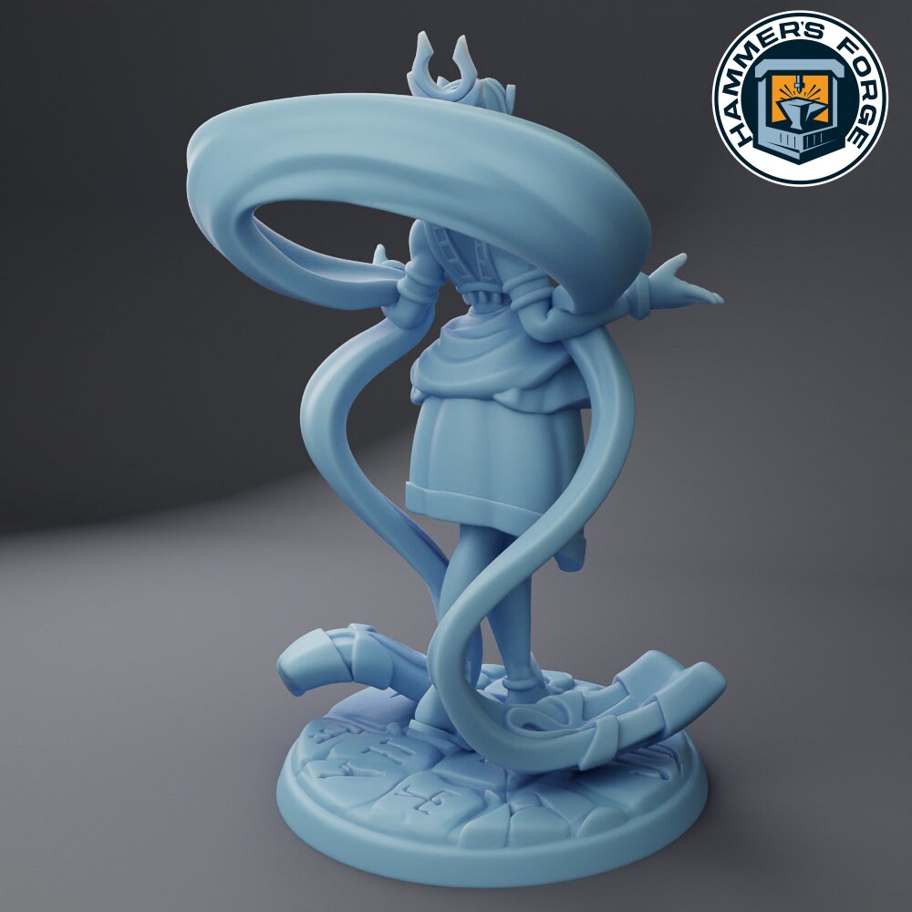 Sehkti, Goddess of the Dunes - Twin Goddess Miniatures - D&D - Will - TTRPG - 32mm Miniature - Pathfinder - Unpainted