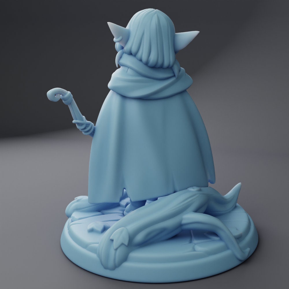 Female Goblin Ranger - Twin Goddess Miniatures - D&D - TTRPG - 32mm/75mm Miniature - Pathfinder - Unpainted -