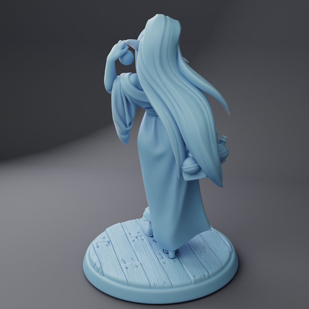 Female Love Potion Merchant - Twin Goddess Miniatures - Silfie - D&D - TTRPG - 32mm/75mm Miniature - Pathfinder - Unpainted -