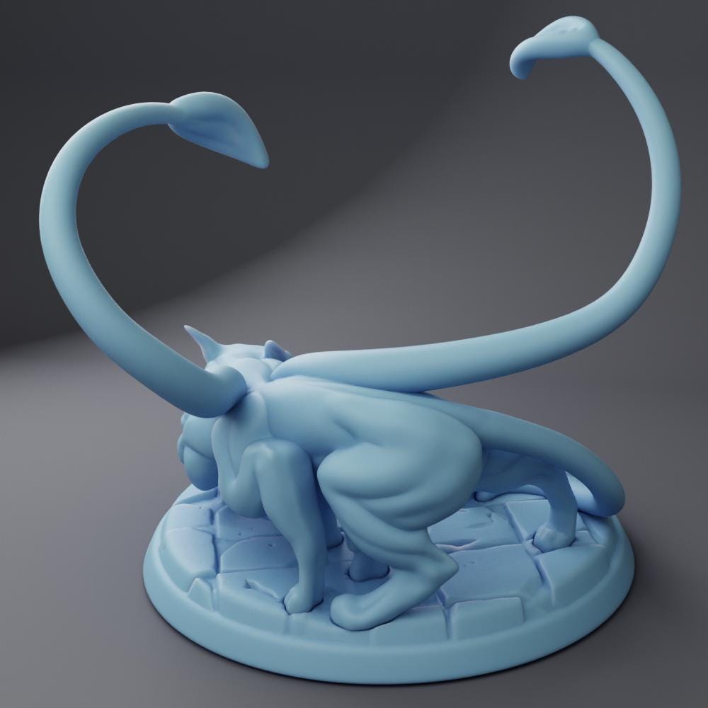 Female Tiefling Rogue - Twin Goddess Miniatures - D&D - TTRPG - 32mm Miniature - Pathfinder - Unpainted