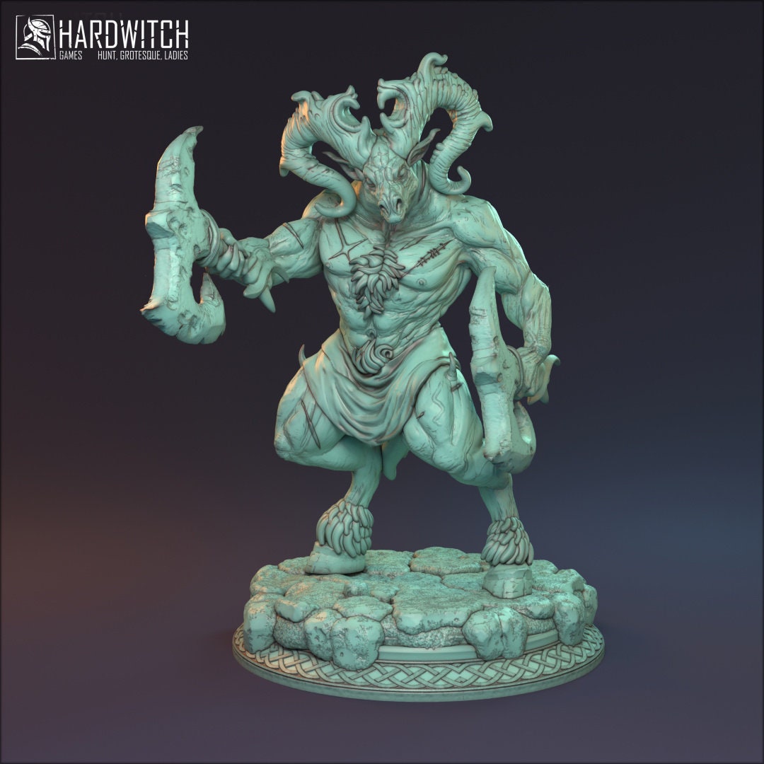 Male Demon Fighter for TTRPG by HardWitch Games - Izor - Pathfinder - D&D - TTRPG - Gift for Gamers